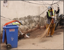 Figure 2 Street sweeping in Model Urban Village